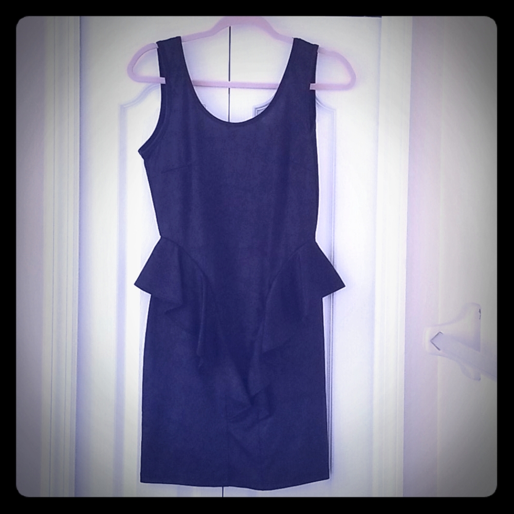 Black spandex peplum dress